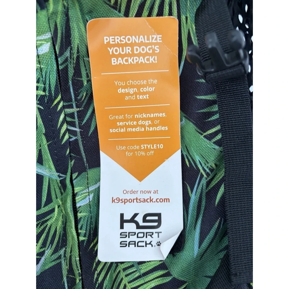 k9 Sport Sack Medium Palm Leaf Rare NWT
